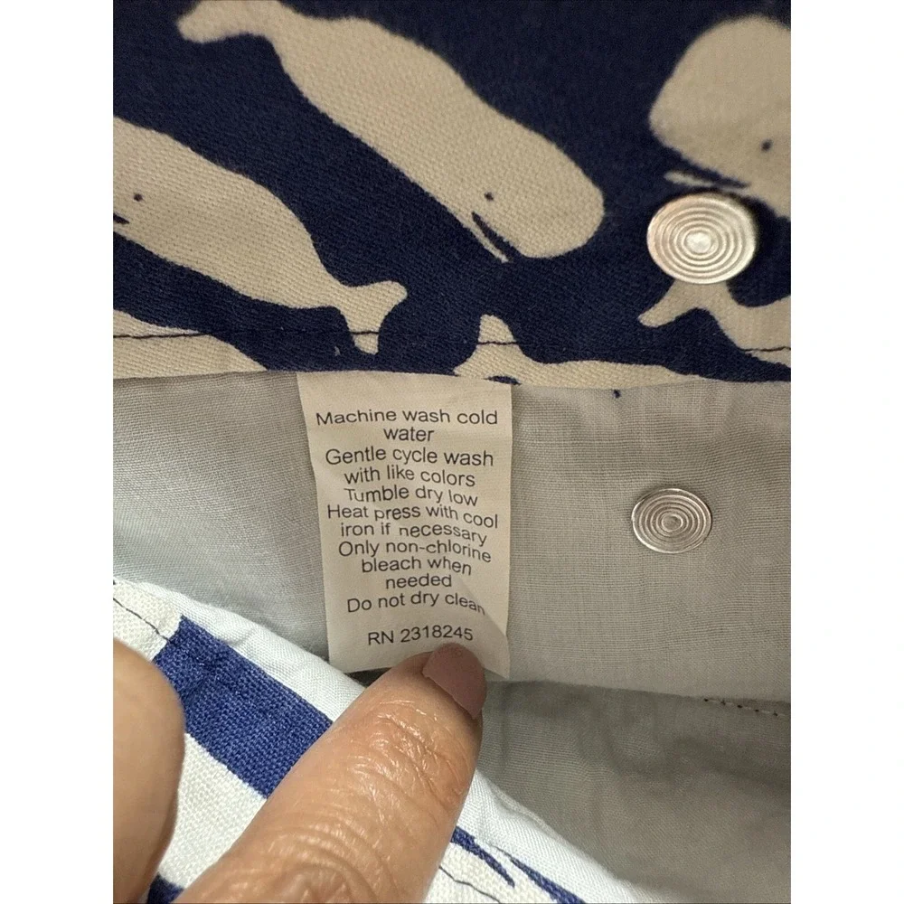 Vineyard Vines Sailor Shorts Women Navy Blue Anchor Button Nautical Size 2 - Picture 5 of 10